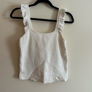 Madewell Cream Textured Tank Top